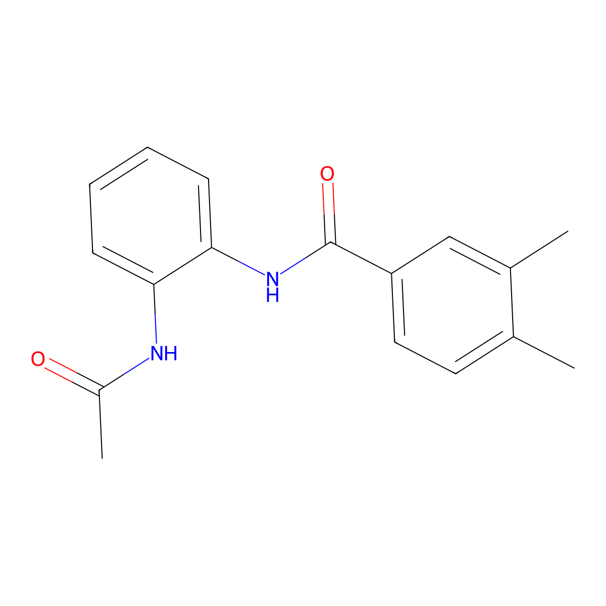 N-[2-(acetylamino)phenyl]-3,4-dimethylbenzamide molecular structure, CAS 690973-28-5
