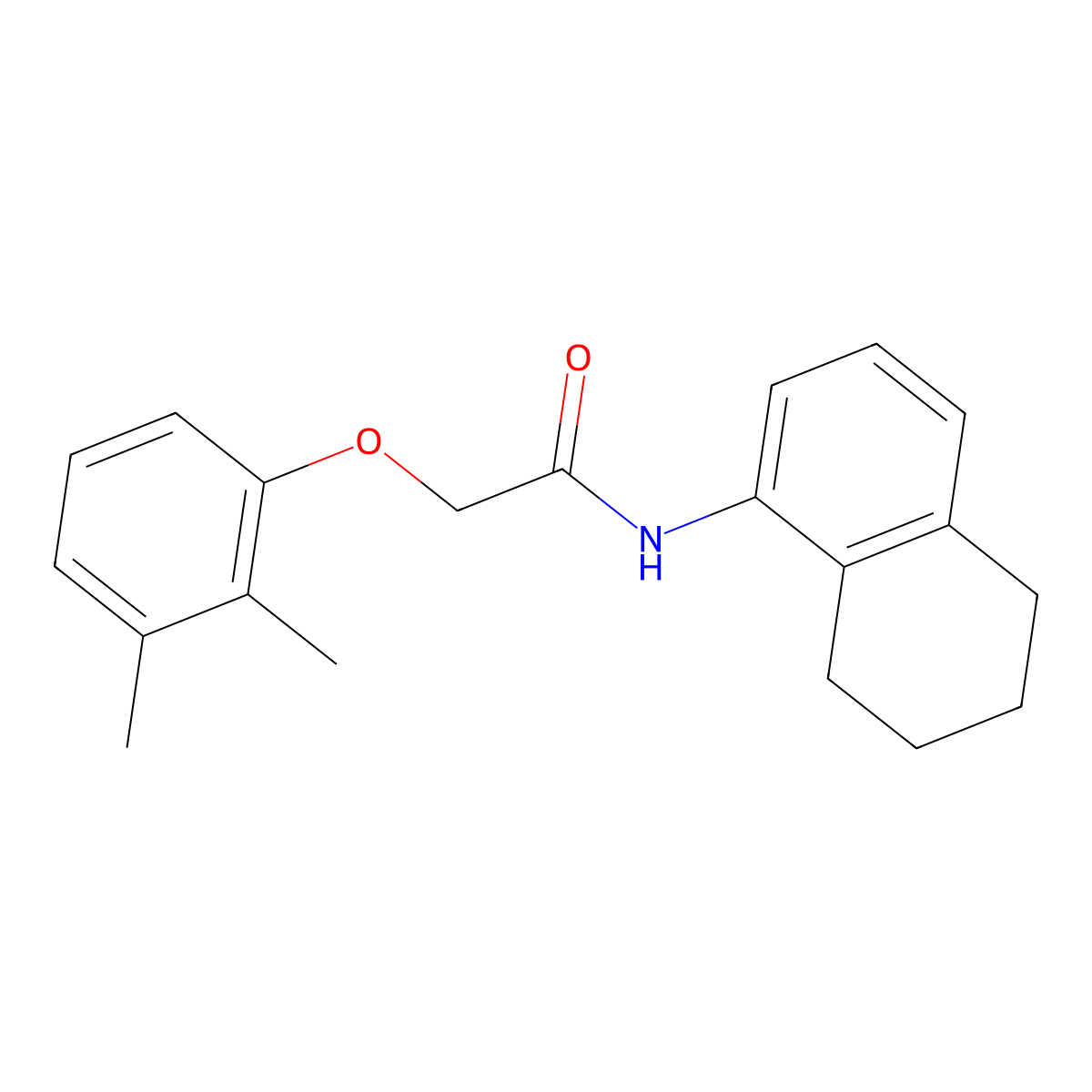 2-(2,3-dimethylphenoxy)-N-(5,6,7,8-tetrahydronaphthalen-1-yl)acetamide molecular structure, CAS 690973-36-5