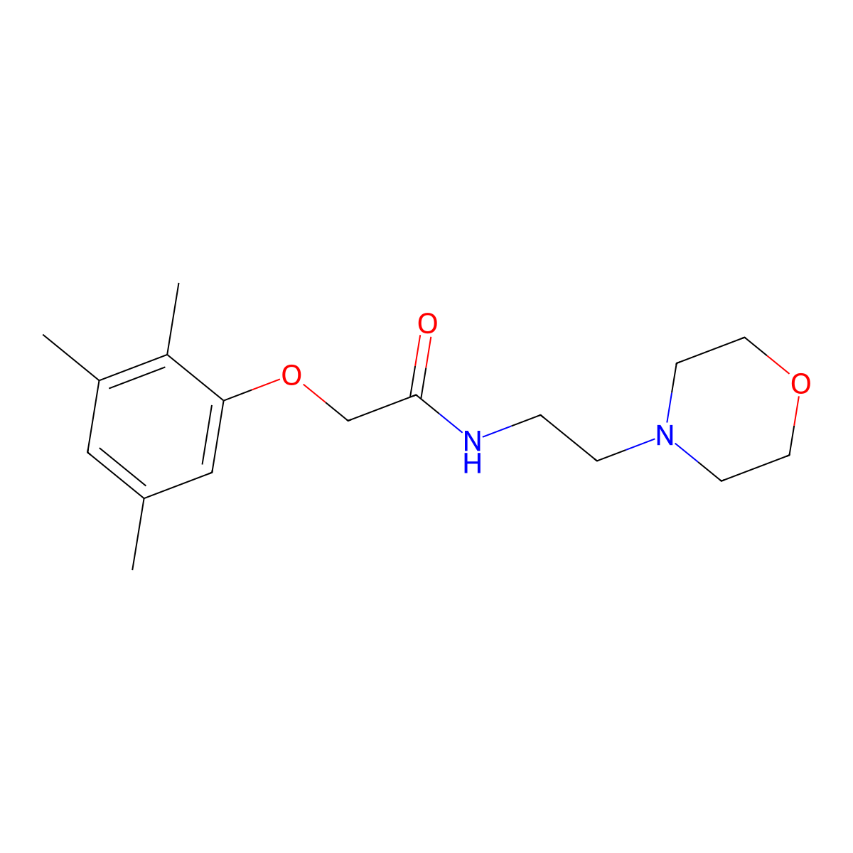 N-(2-morpholin-4-ylethyl)-2-(2,3,5-trimethylphenoxy)acetamide molecular structure, CAS 690978-66-6