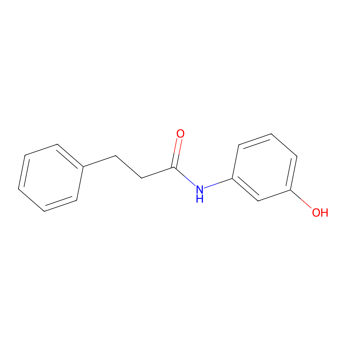 N-(3-hydroxyphenyl)-3-phenylpropanamide molecular structure, CAS 690979-20-5