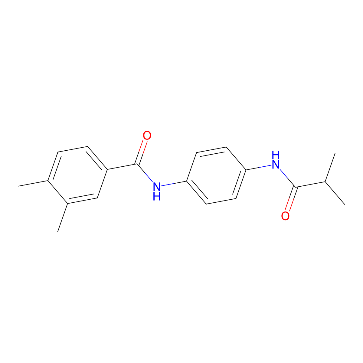 N-[4-(isobutyrylamino)phenyl]-3,4-dimethylbenzamide molecular structure, CAS 690979-64-7