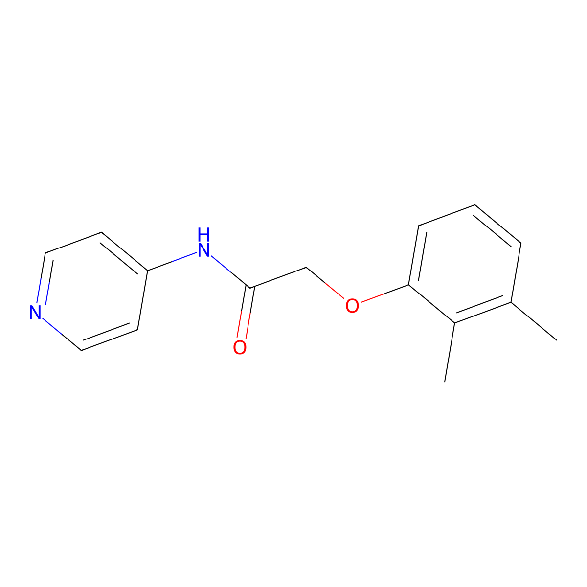 2-(2,3-dimethylphenoxy)-N-pyridin-4-ylacetamide molecular structure, CAS 690979-76-1