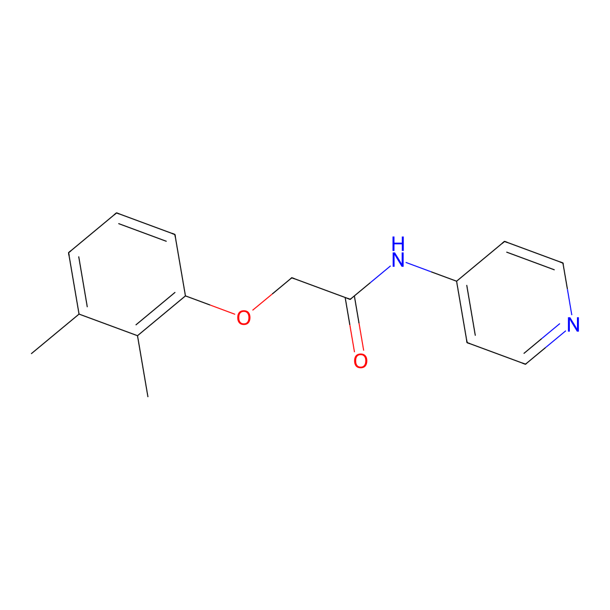 2-(2,3-dimethylphenoxy)-N-pyridin-4-ylacetamide molecular structure, CAS 690979-76-1