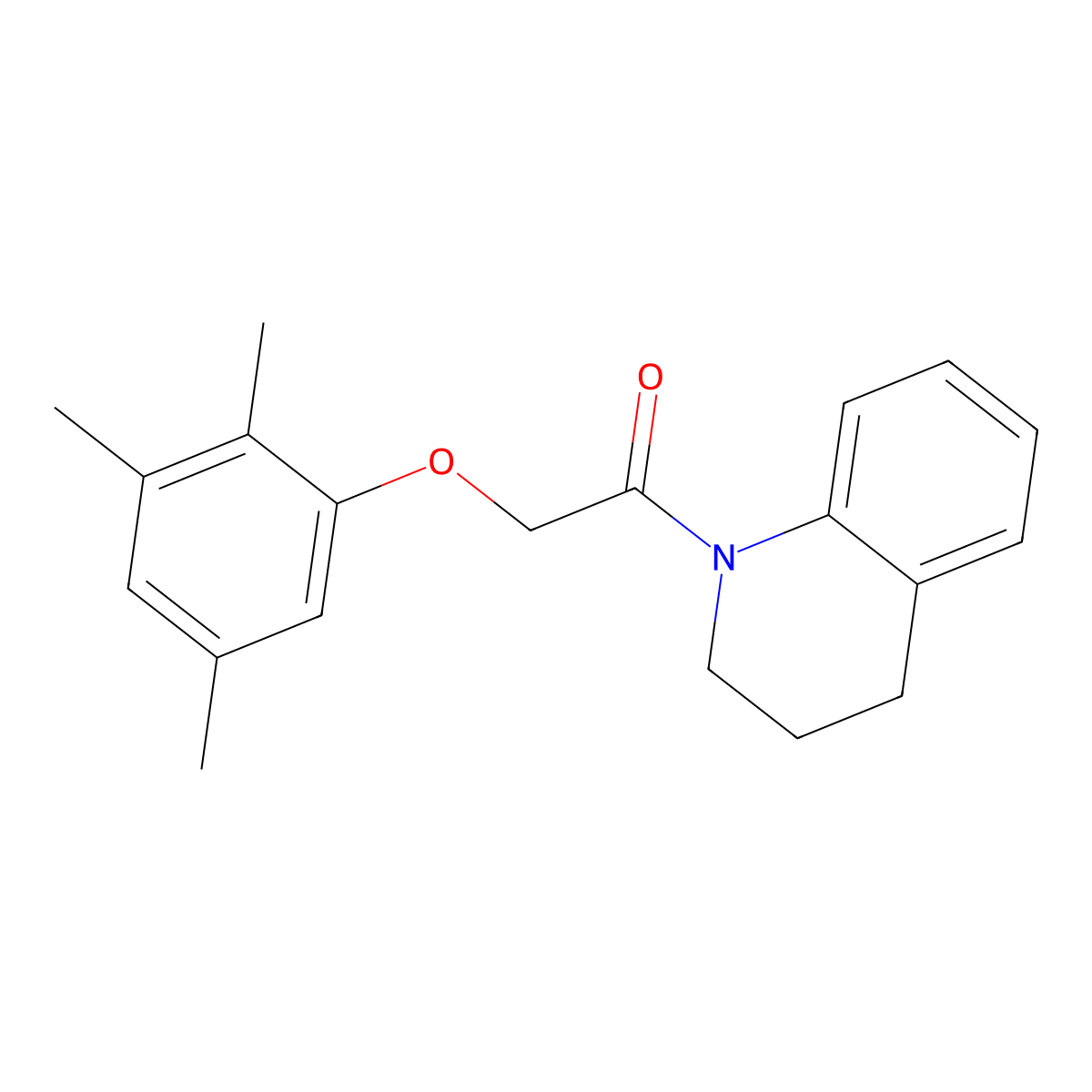 1-(3,4-dihydroquinolin-1(2H)-yl)-2-(2,3,5-trimethylphenoxy)ethanone molecular structure, CAS 690980-28-0