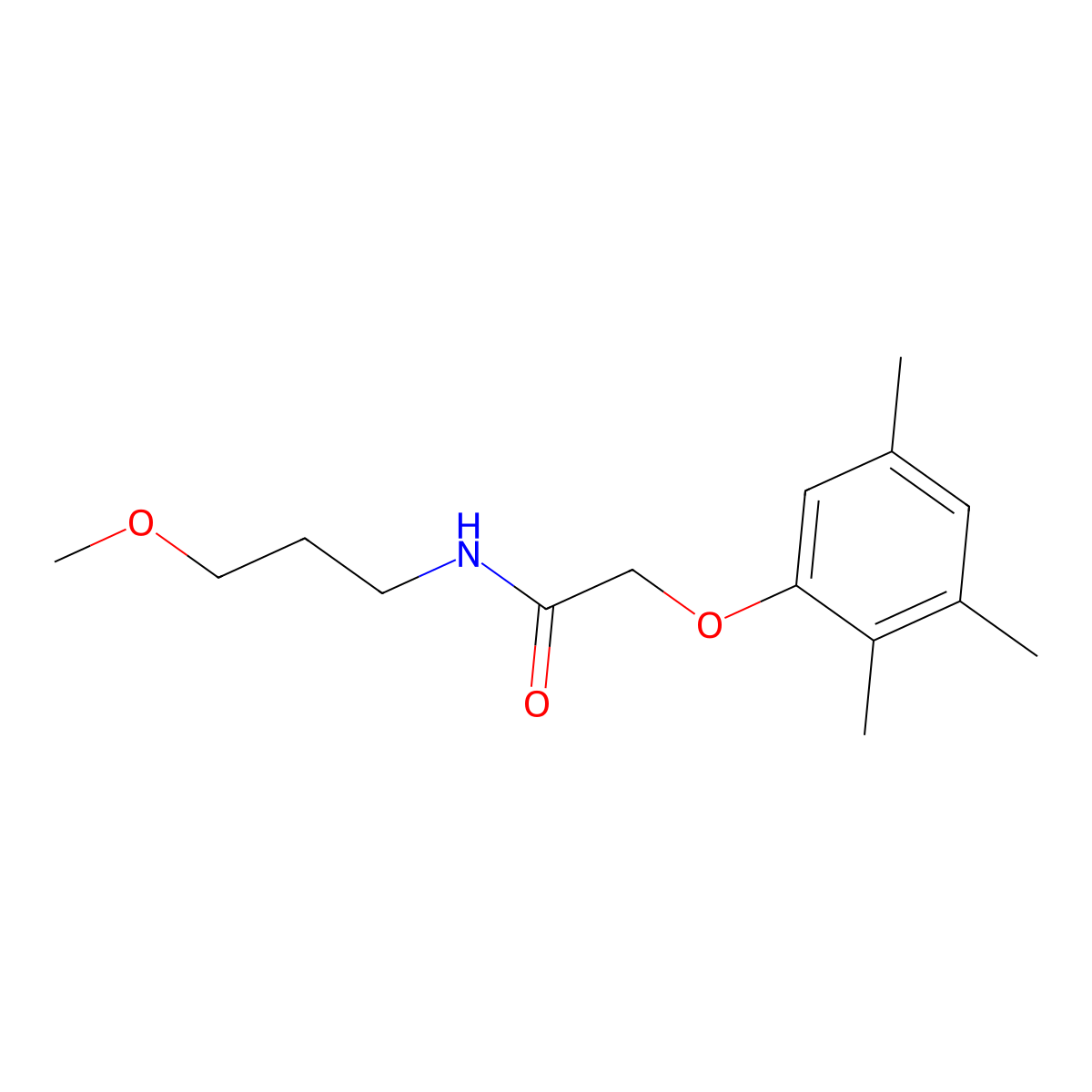 N-(3-methoxypropyl)-2-(2,3,5-trimethylphenoxy)acetamide molecular structure, CAS 690980-95-1