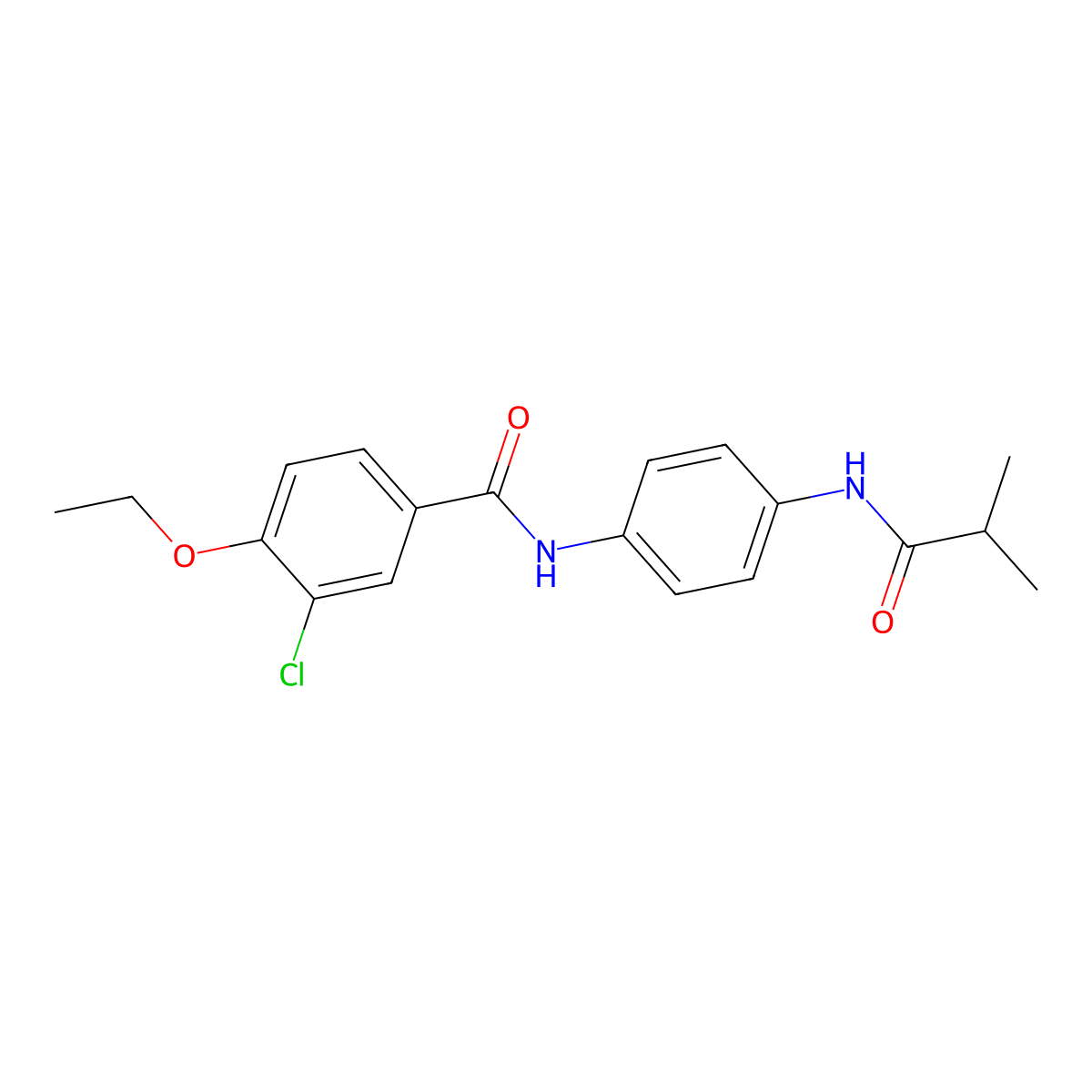 3-chloro-4-ethoxy-N-[4-(2-methylpropanoylamino)phenyl]benzamide molecular structure, CAS 690981-18-1