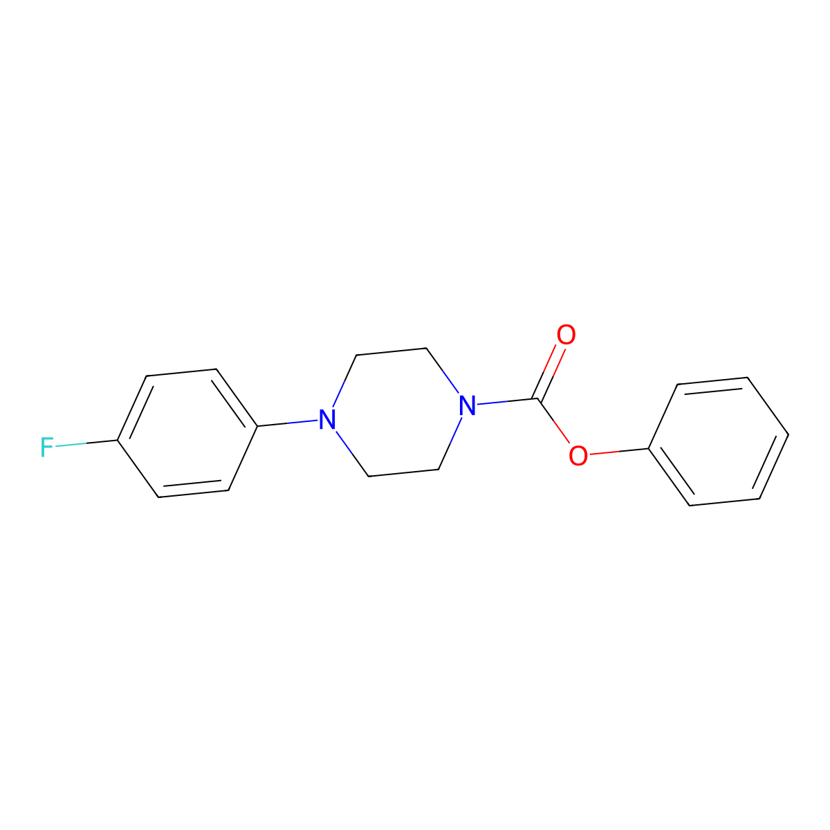 Phenyl 4-(4-fluorophenyl)piperazine-1-carboxylate molecular structure, CAS 690981-68-1
