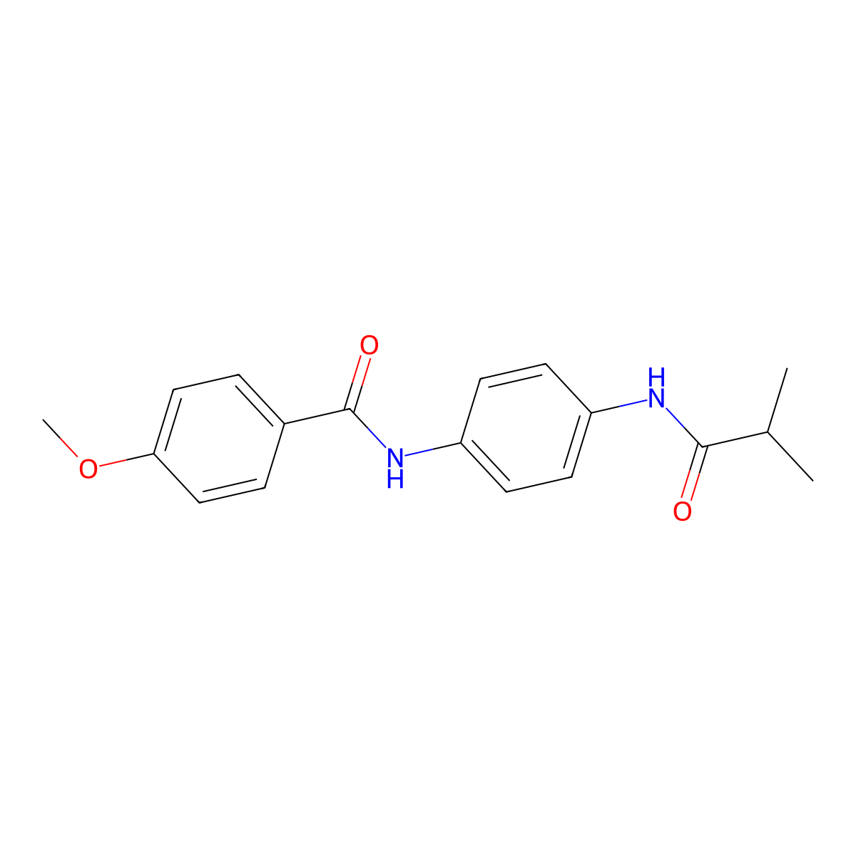 N-[4-(isobutyrylamino)phenyl]-4-methoxybenzamide molecular structure, CAS 690982-81-1