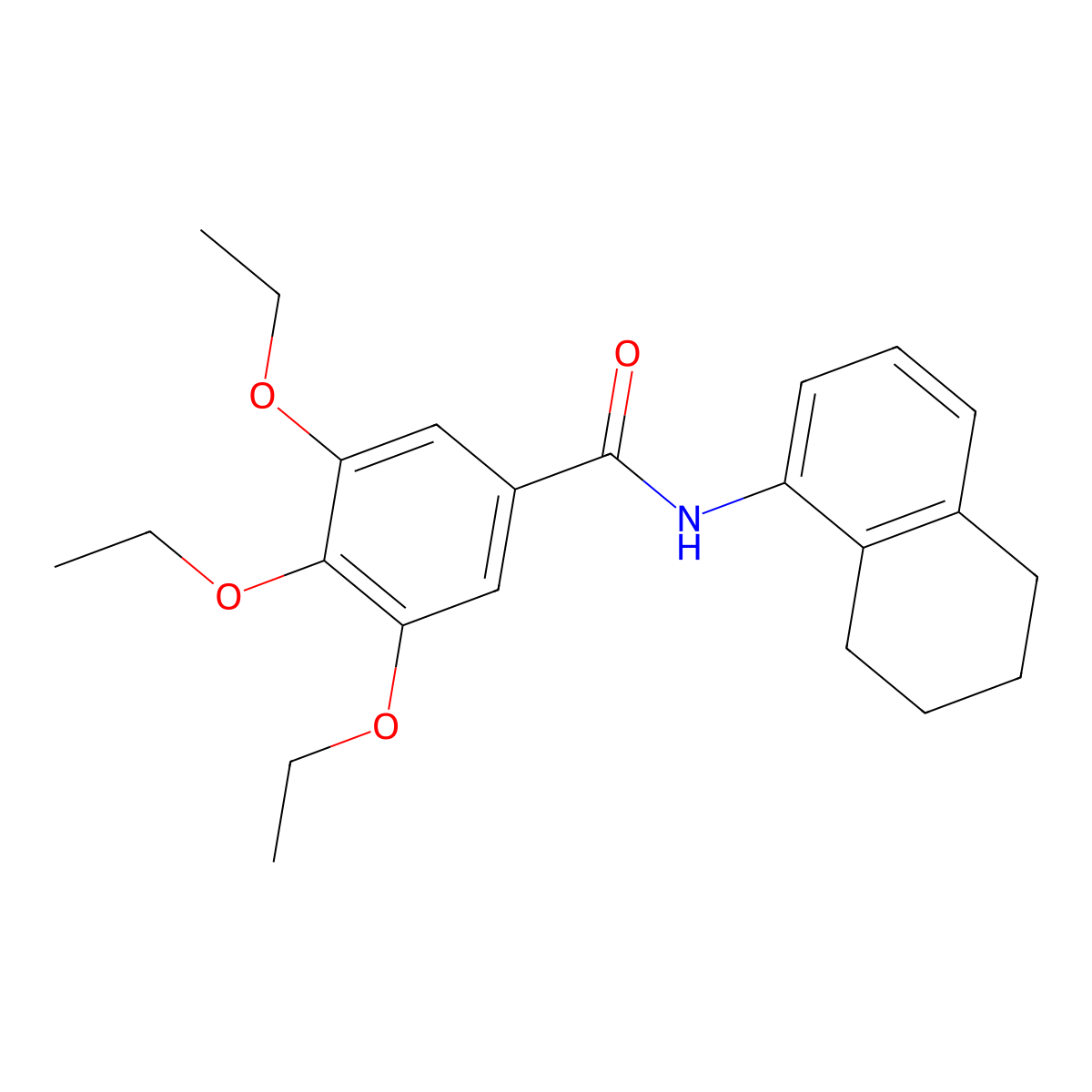 3,4,5-triethoxy-N-(5,6,7,8-tetrahydronaphthalen-1-yl)benzamide molecular structure, CAS 690983-13-2