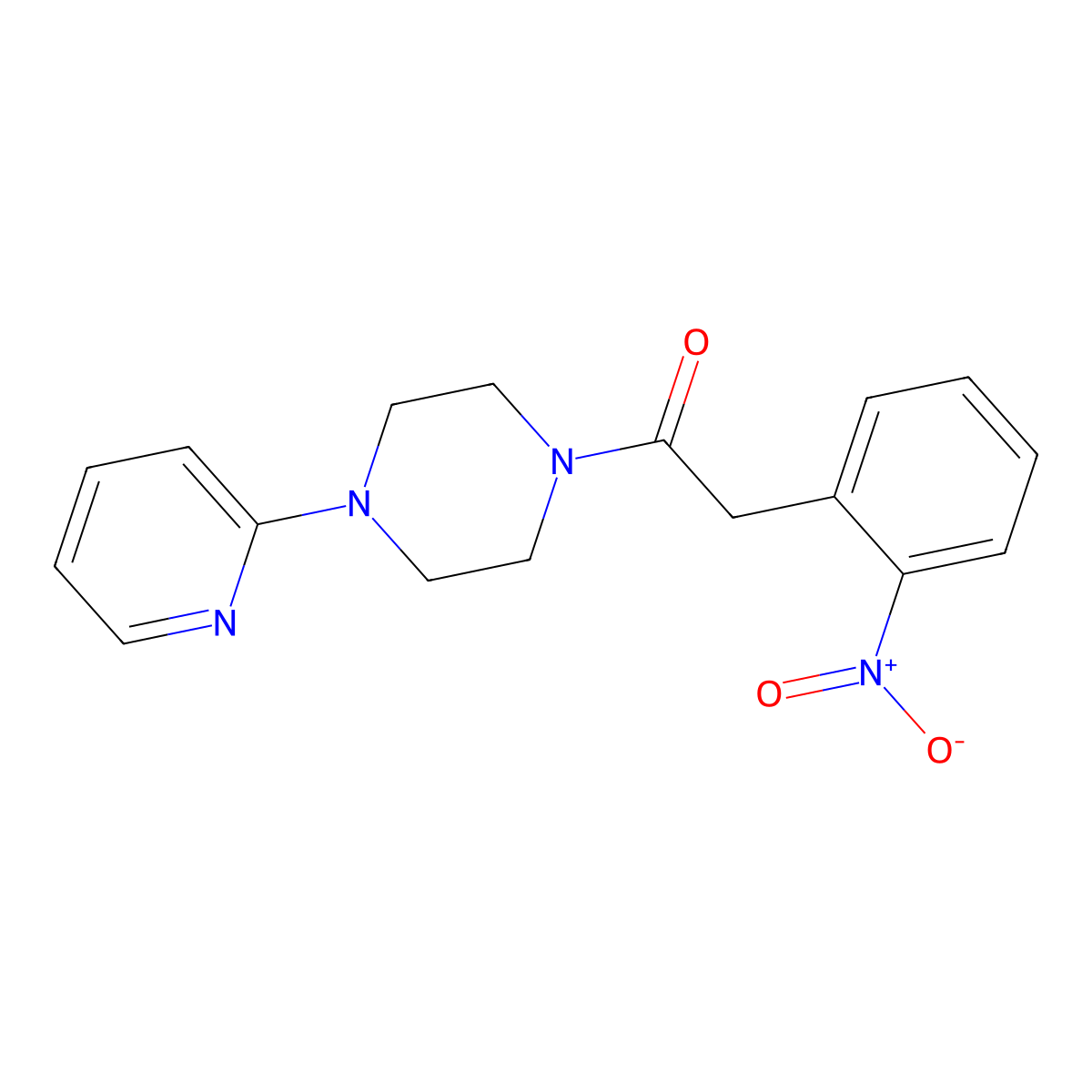 2-(2-Nitrophenyl)-1-(4-pyridin-2-ylpiperazin-1-yl)ethanone molecular structure, CAS 690983-63-2