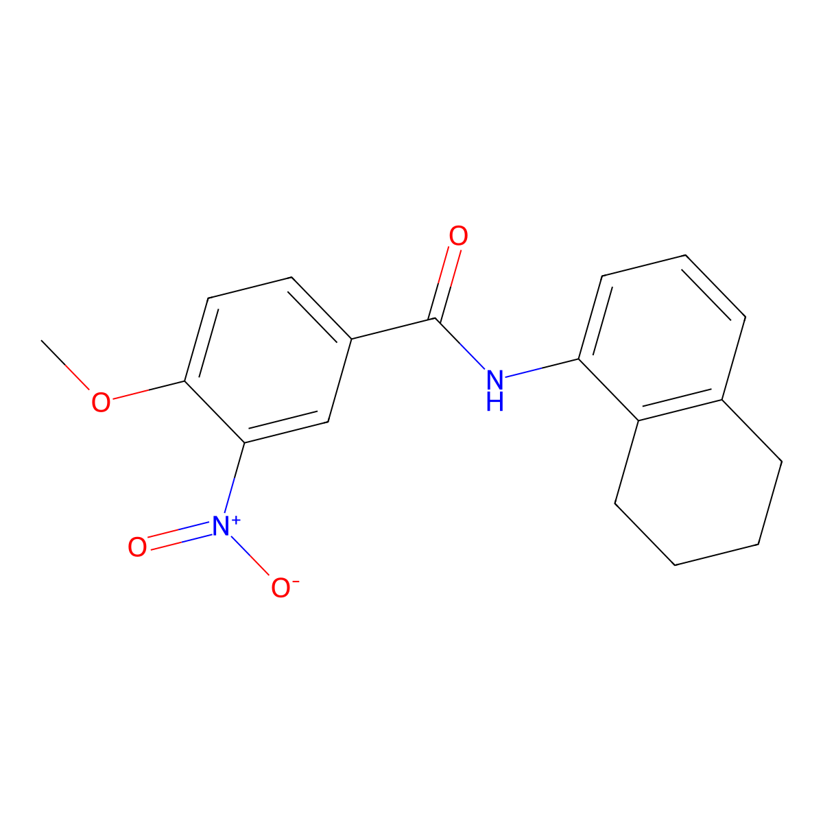 4-methoxy-3-nitro-N-(5,6,7,8-tetrahydronaphthalen-1-yl)benzamide molecular structure, CAS 690983-70-1