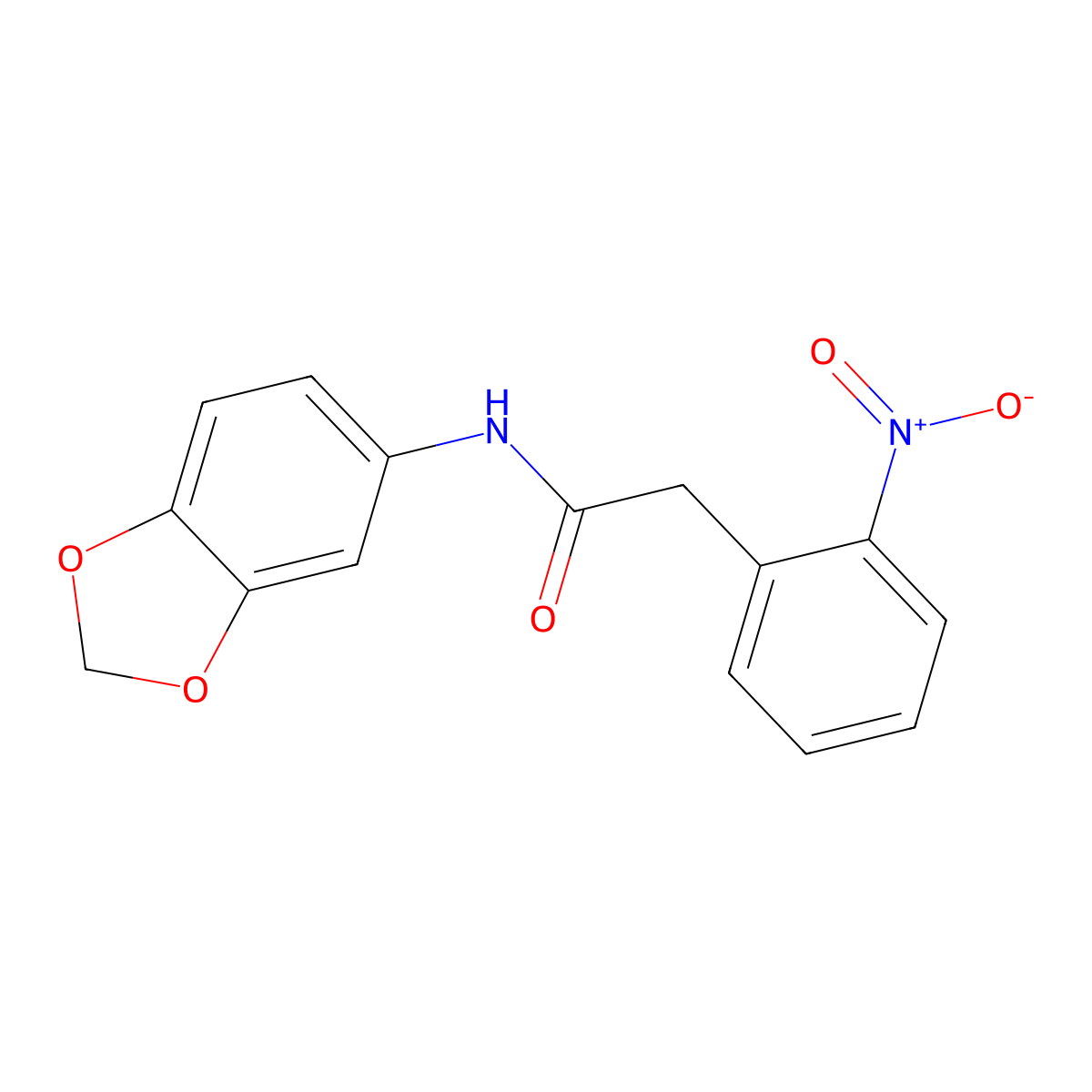 N-(1,3-benzodioxol-5-yl)-2-(2-nitrophenyl)acetamide molecular structure, CAS 690983-72-3