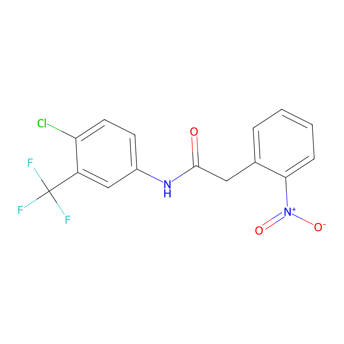 N-[4-chloro-3-(trifluoromethyl)phenyl]-2-(2-nitrophenyl)acetamide molecular structure, CAS 690984-18-0