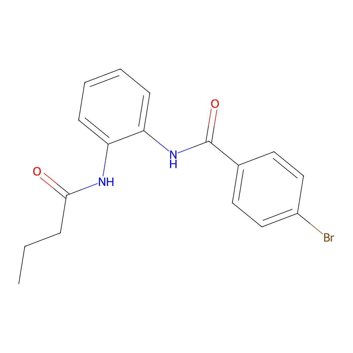 4-bromo-N-[2-(butanoylamino)phenyl]benzamide molecular structure, CAS 690984-21-5