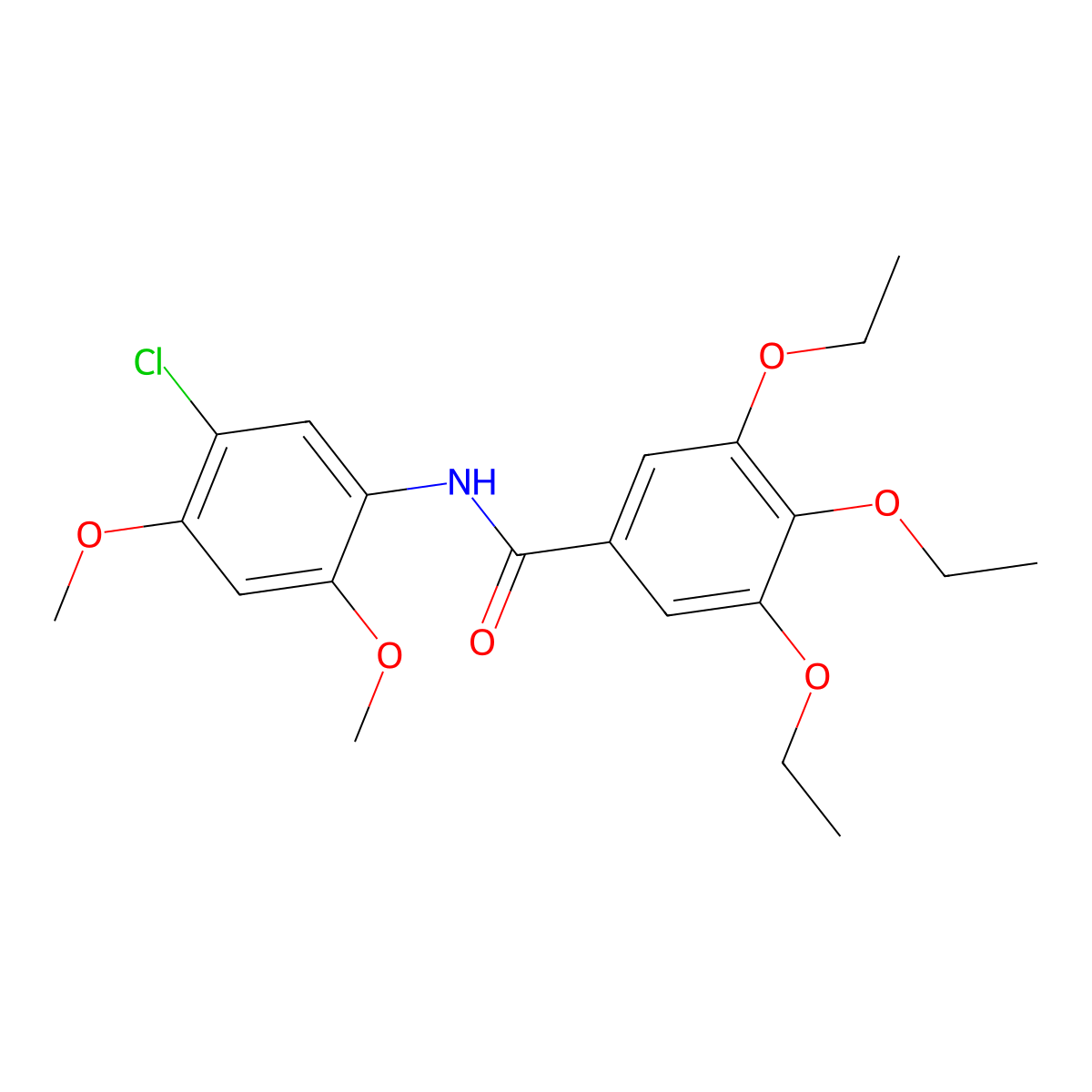 N-(5-chloro-2,4-dimethoxyphenyl)-3,4,5-triethoxybenzamide molecular structure, CAS 690984-44-2