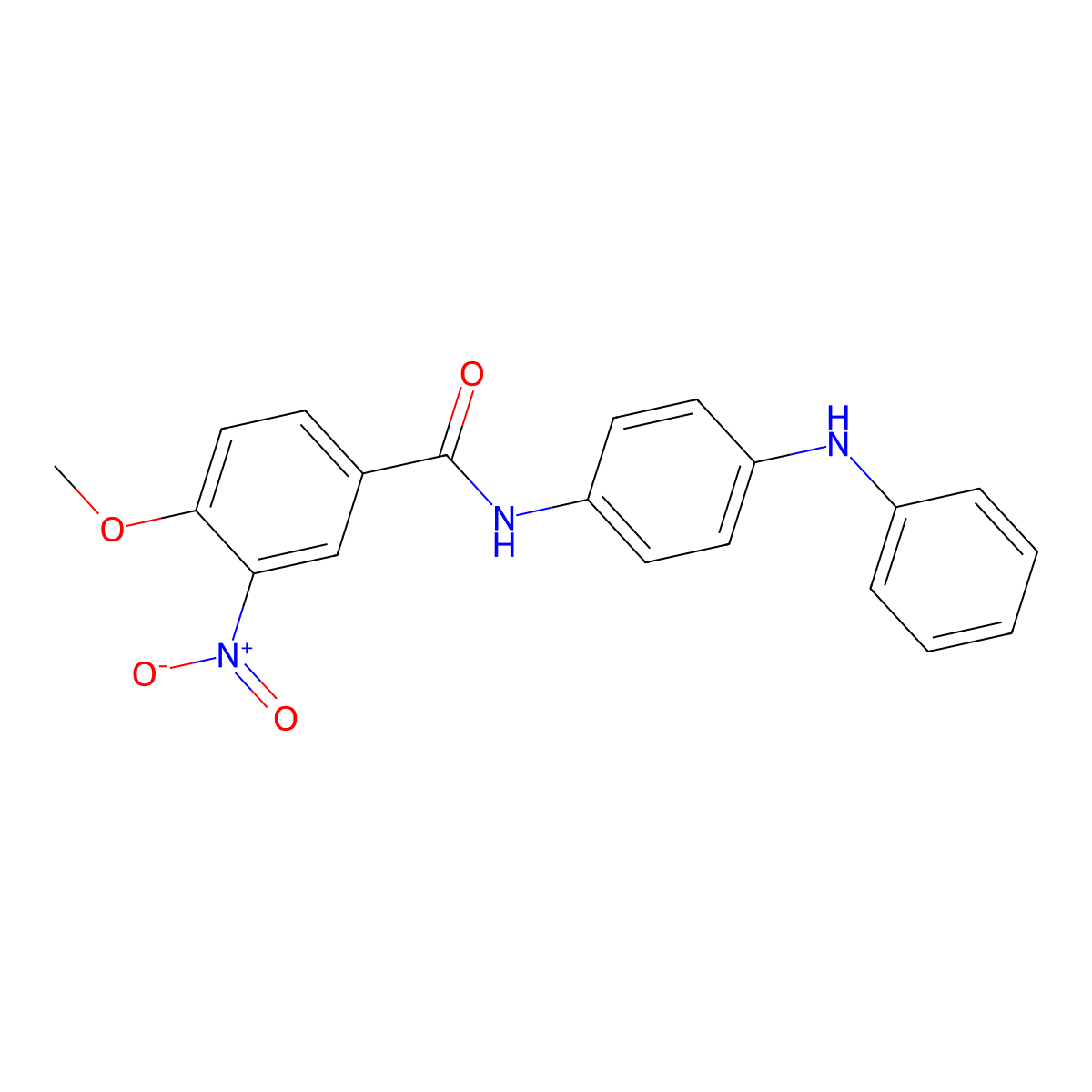 N-(4-anilinophenyl)-4-methoxy-3-nitrobenzamide molecular structure, CAS 690984-59-9
