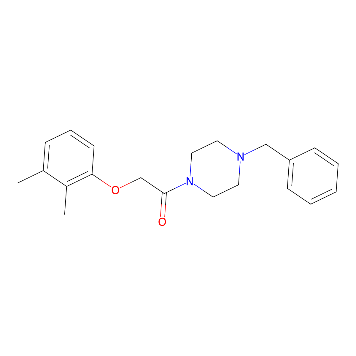 1-(4-Benzylpiperazin-1-yl)-2-(2,3-dimethylphenoxy)ethanone molecular structure, CAS 690984-74-8