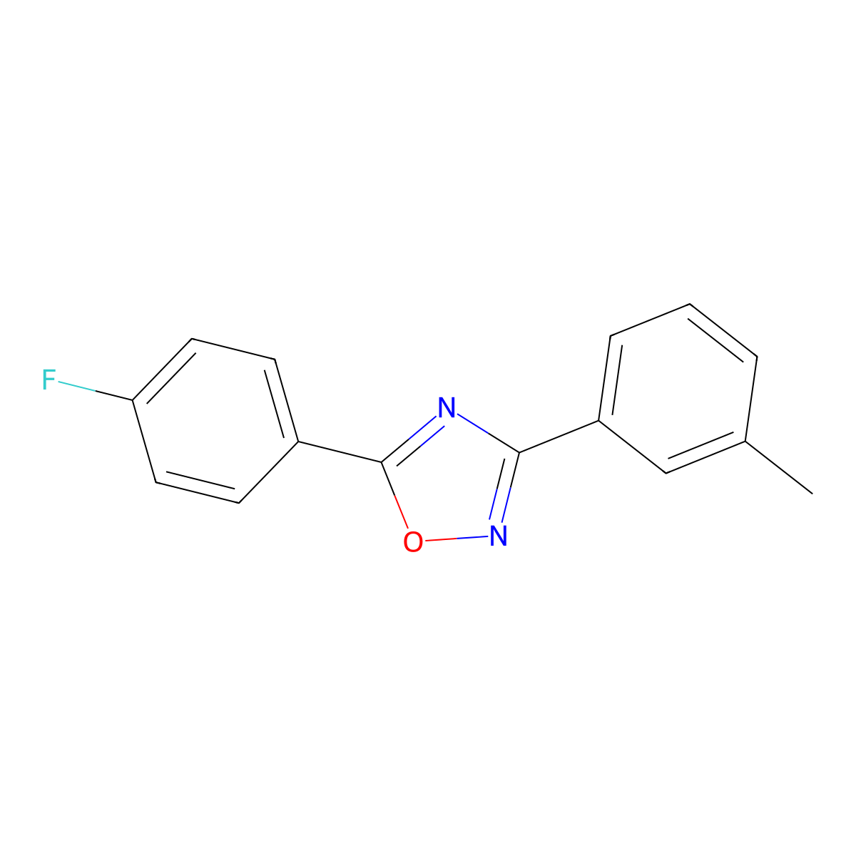 5-(4-Fluorophenyl)-3-(3-methylphenyl)-1,2,4-oxadiazole molecular structure, CAS 690984-99-7