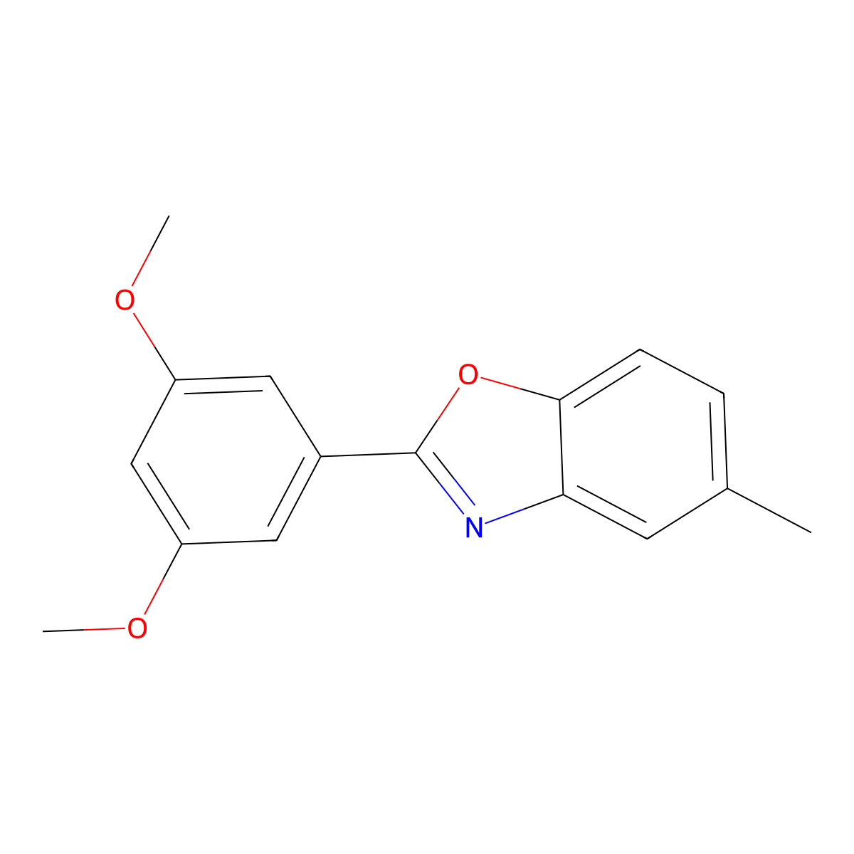2-(3,5-Dimethoxyphenyl)-5-methyl-1,3-benzoxazole molecular structure, CAS 690985-06-9