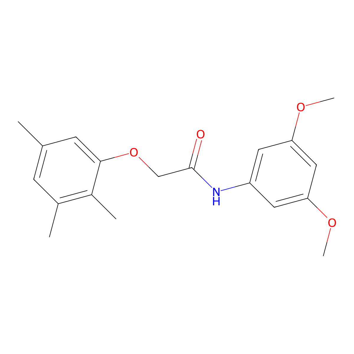 N-(3,5-dimethoxyphenyl)-2-(2,3,5-trimethylphenoxy)acetamide molecular structure, CAS 690985-22-9