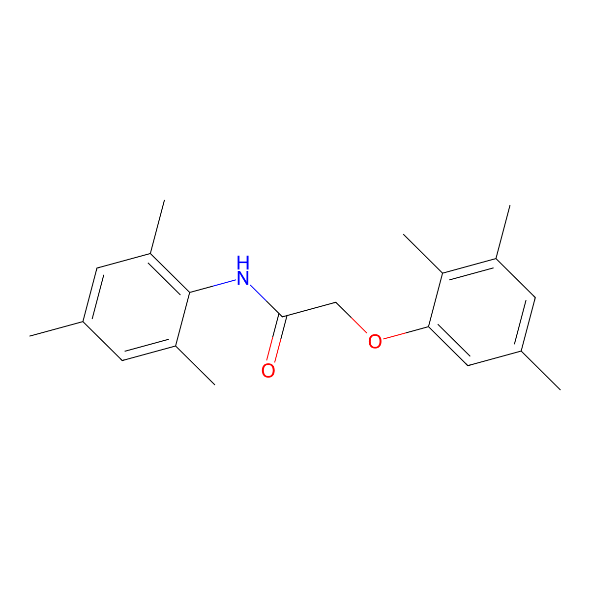 2-(2,3,5-trimethylphenoxy)-N-(2,4,6-trimethylphenyl)acetamide molecular structure, CAS 690985-27-4