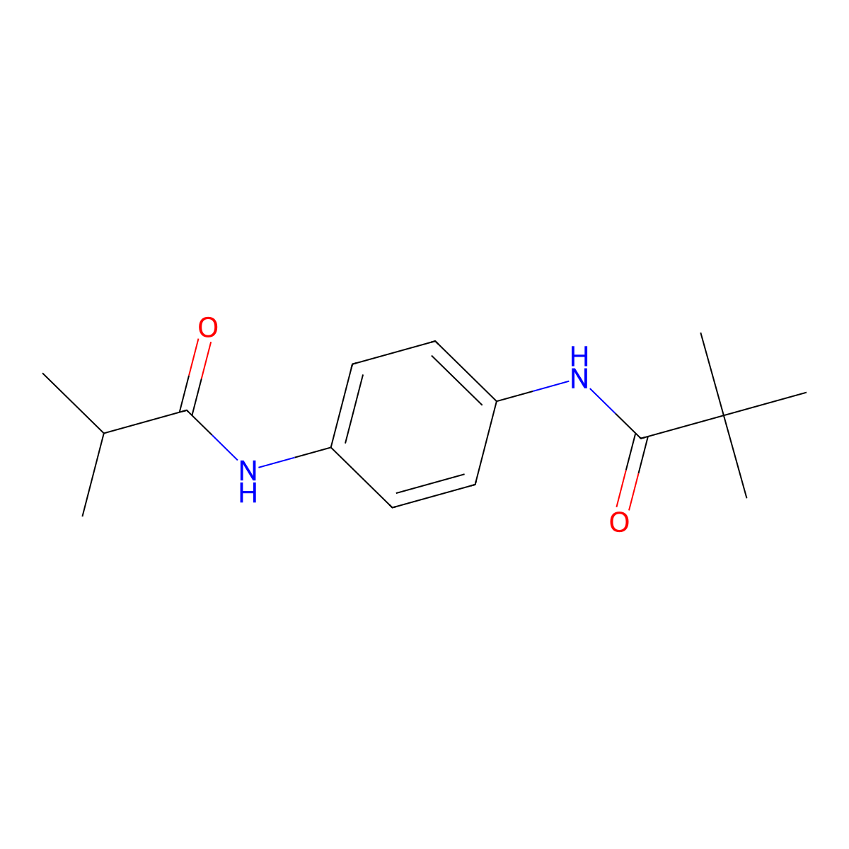 2,2-dimethyl-N-[4-(2-methylpropanoylamino)phenyl]propanamide molecular structure, CAS 690985-34-3