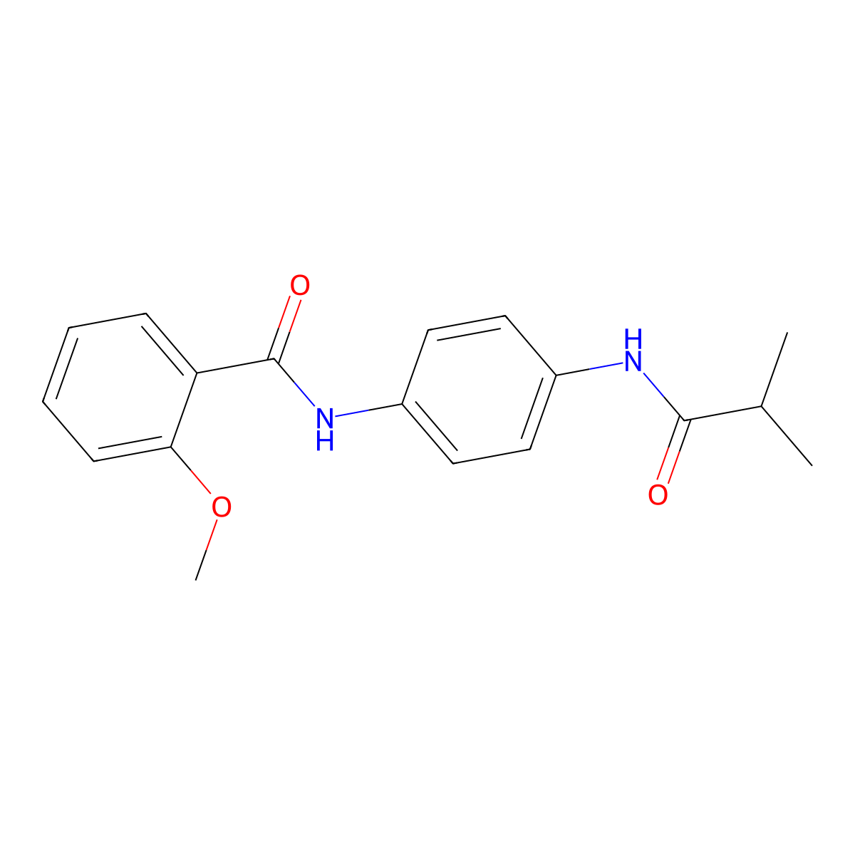 N-[4-(isobutyrylamino)phenyl]-2-methoxybenzamide molecular structure, CAS 690985-36-5