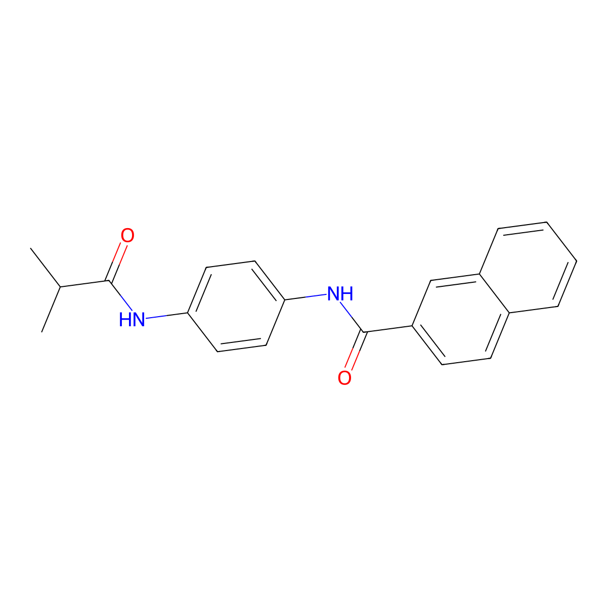 N-[4-(isobutyrylamino)phenyl]-2-naphthamide molecular structure, CAS 690985-45-6