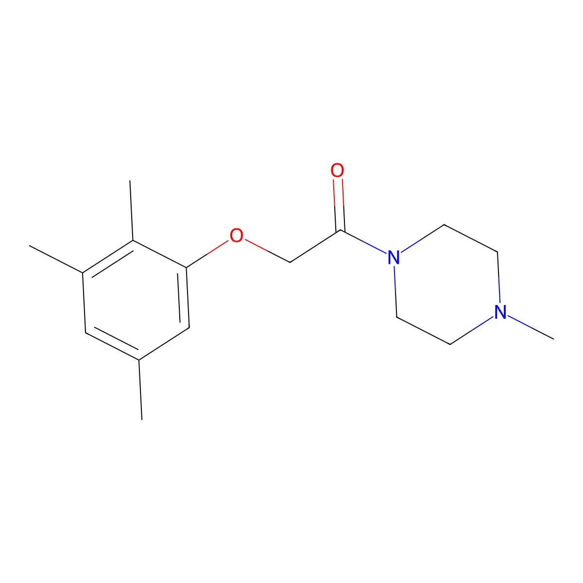 1-(4-Methylpiperazin-1-yl)-2-(2,3,5-trimethylphenoxy)ethanone molecular structure, CAS 690985-49-0