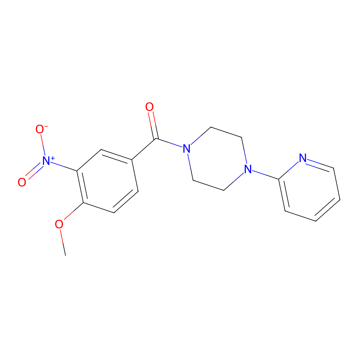 1-(4-Methoxy-3-nitrobenzoyl)-4-(2-pyridinyl)piperazine molecular structure, CAS 690985-58-1