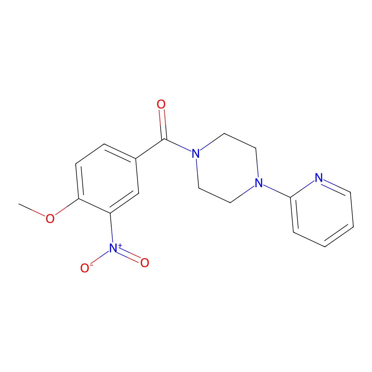 1-(4-Methoxy-3-nitrobenzoyl)-4-(2-pyridinyl)piperazine molecular structure, CAS 690985-58-1