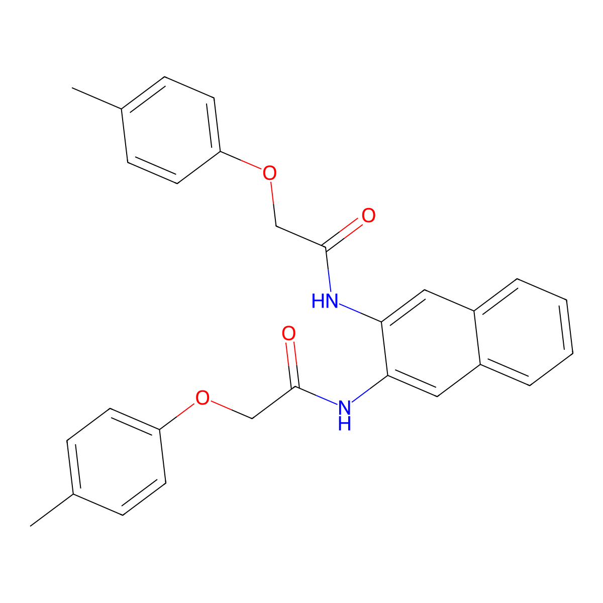 2-(4-methylphenoxy)-N-[3-[[2-(4-methylphenoxy)acetyl]amino]naphthalen-2-yl]acetamide molecular structure, CAS 690985-66-1
