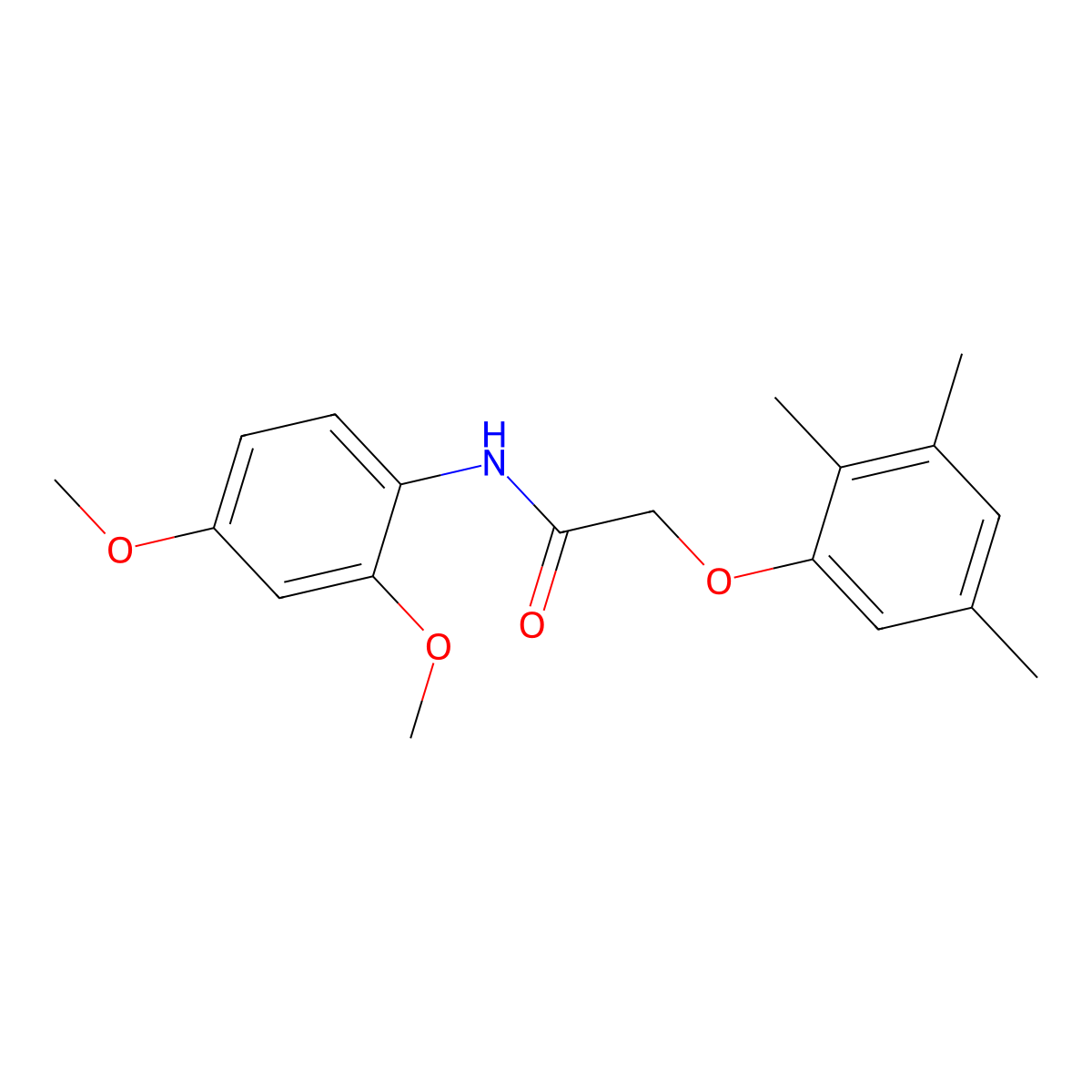 N-(2,4-dimethoxyphenyl)-2-(2,3,5-trimethylphenoxy)acetamide molecular structure, CAS 690986-05-1