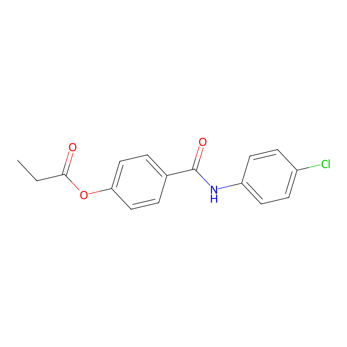 4-[(4-Chlorophenyl)carbamoyl]phenyl propanoate molecular structure, CAS 690986-18-6