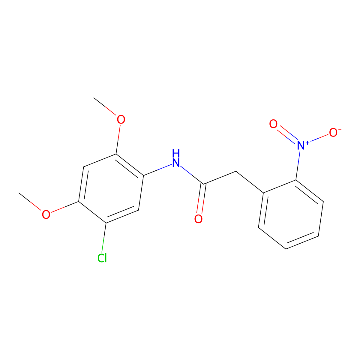 N-(5-chloro-2,4-dimethoxyphenyl)-2-(2-nitrophenyl)acetamide molecular structure, CAS 690986-72-2