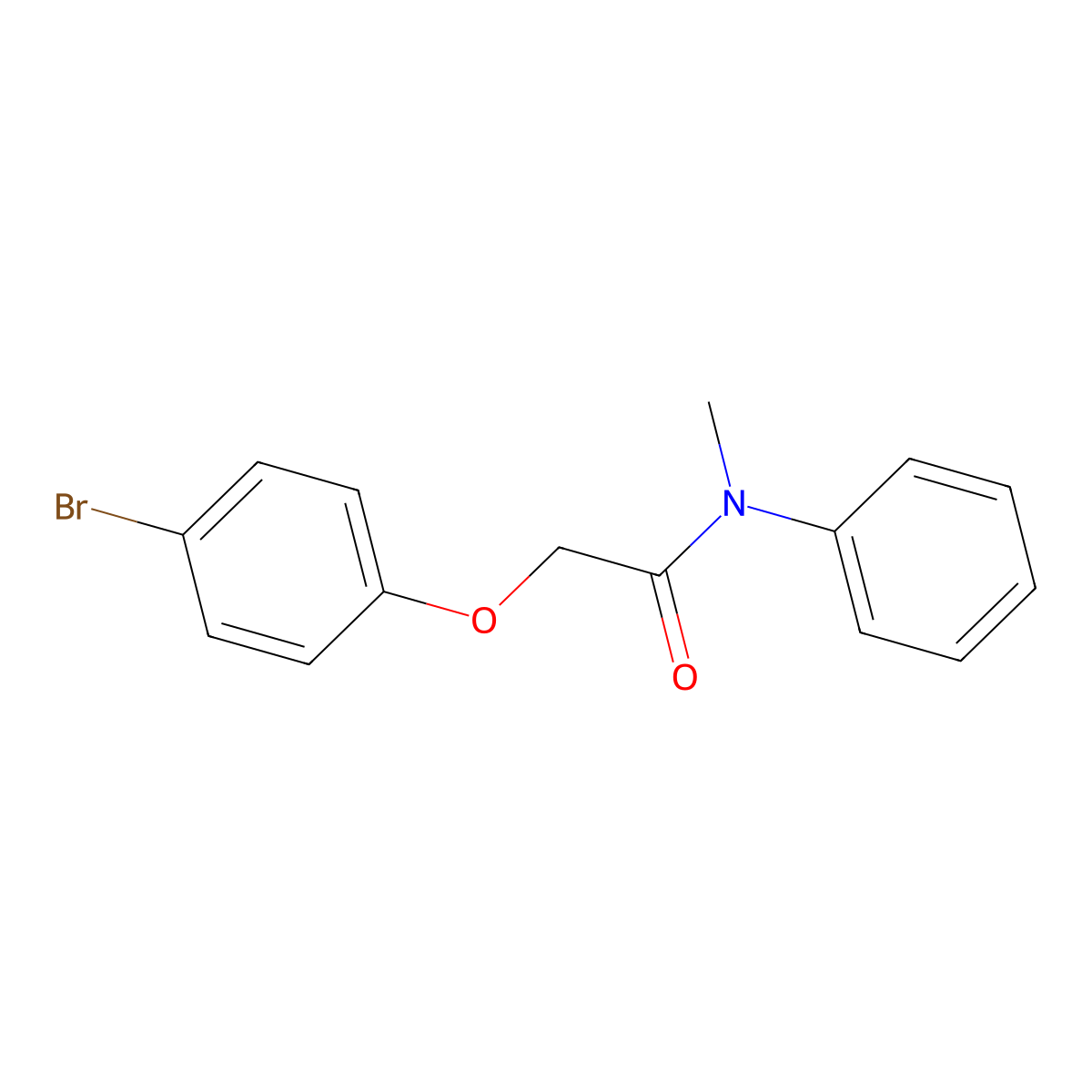 2-(4-bromophenoxy)-N-methyl-N-phenylacetamide molecular structure, CAS 690987-12-3