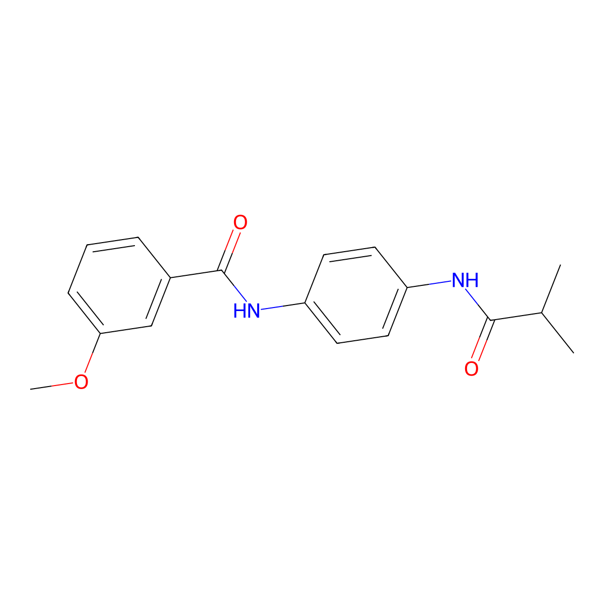 N-[4-(isobutyrylamino)phenyl]-3-methoxybenzamide molecular structure, CAS 690987-26-9