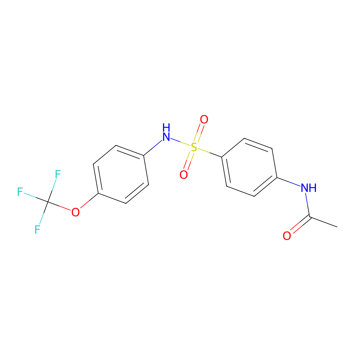 N-(4-{[4-(trifluoromethoxy)phenyl]sulfamoyl}phenyl)acetamide molecular structure, CAS 690987-83-8