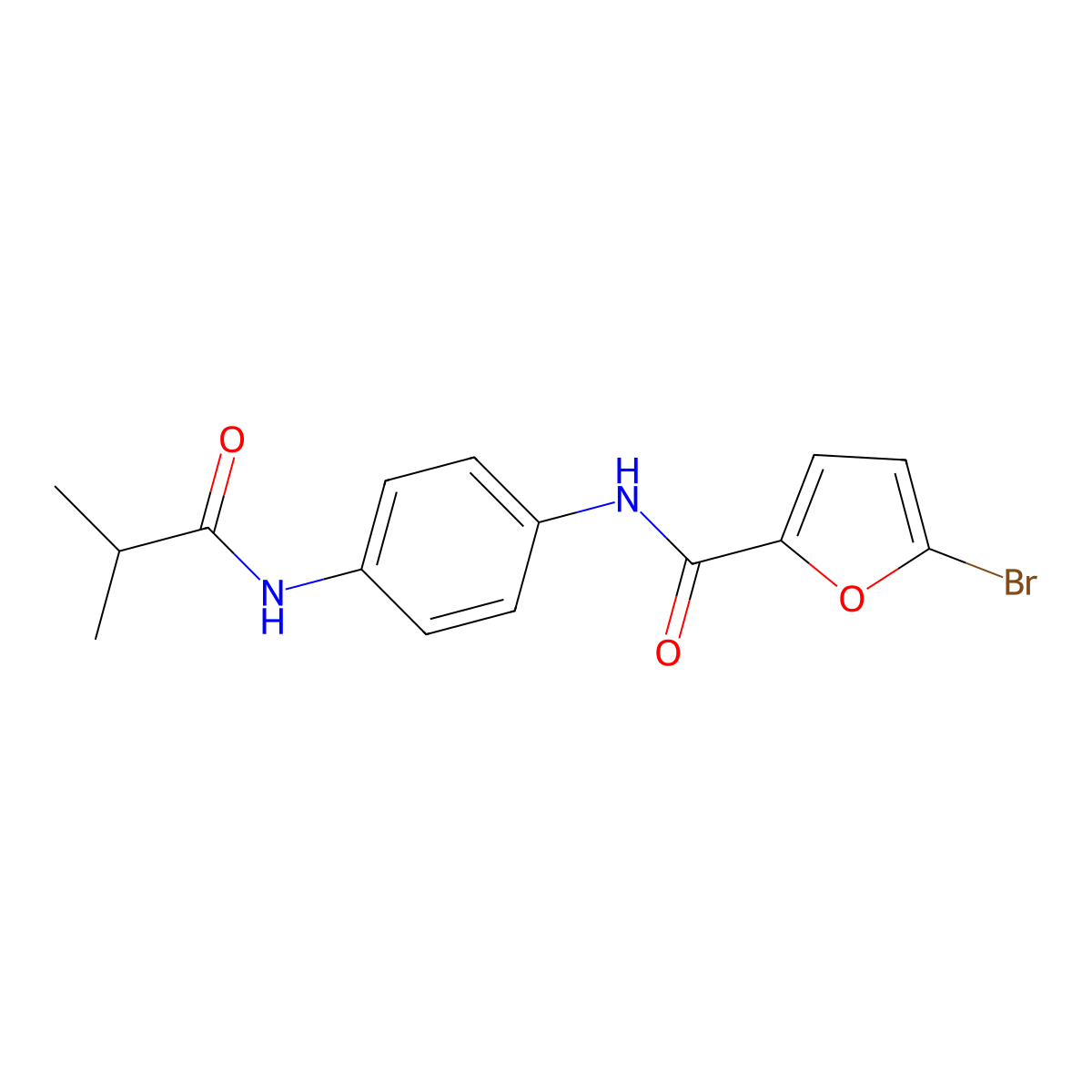 5-bromo-N-[4-(isobutyrylamino)phenyl]-2-furamide molecular structure, CAS 690987-89-4