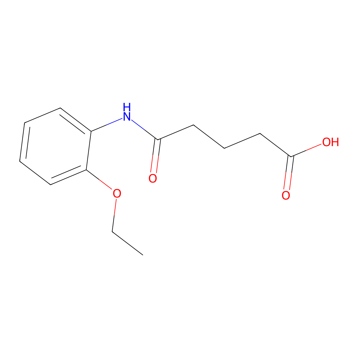 5-(2-Ethoxyanilino)-5-oxopentanoic acid molecular structure, CAS 690988-48-8