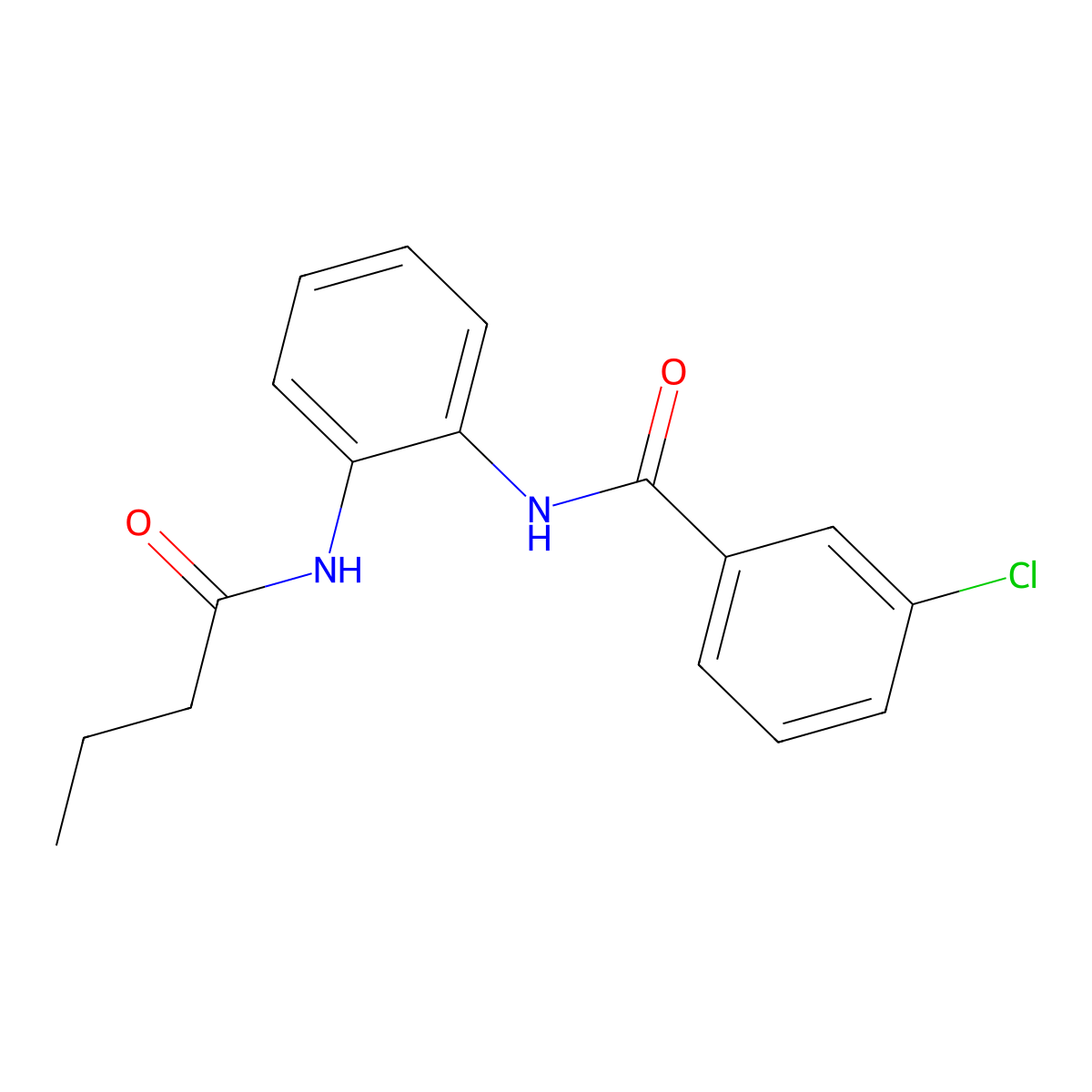 N-[2-(butanoylamino)phenyl]-3-chlorobenzamide molecular structure, CAS 690988-49-9
