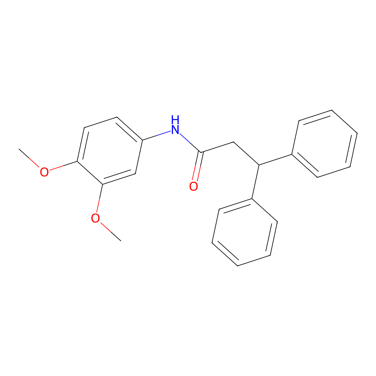 N-(3,4-dimethoxyphenyl)-3,3-diphenylpropanamide molecular structure, CAS 690988-76-2