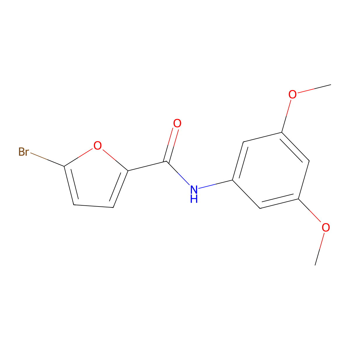 5-bromo-N-(3,5-dimethoxyphenyl)furan-2-carboxamide molecular structure, CAS 690988-97-7