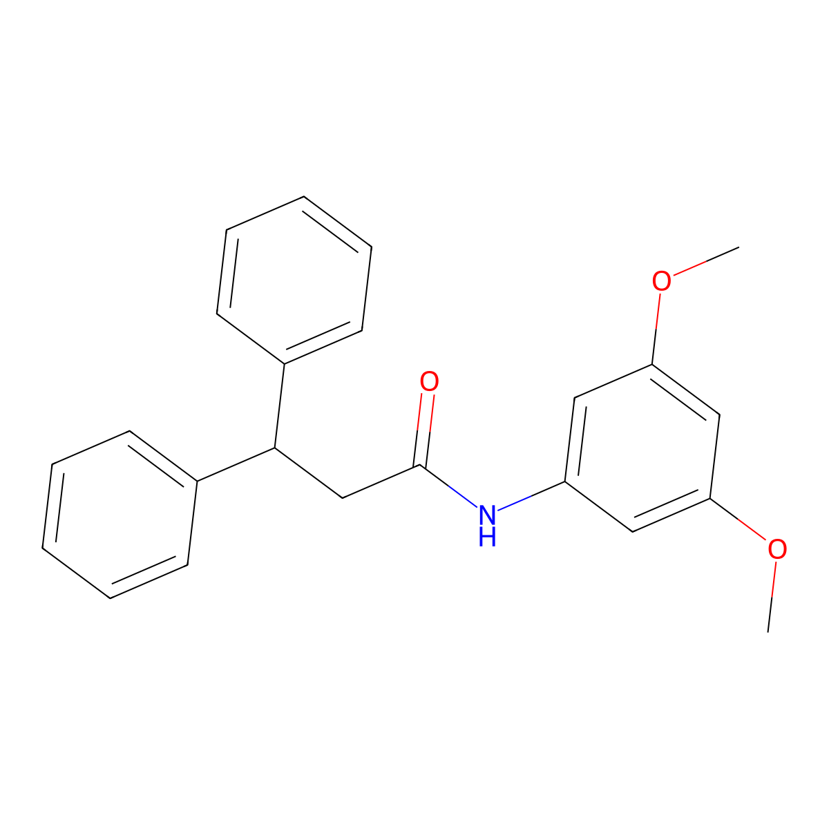 N-(3,5-dimethoxyphenyl)-3,3-diphenylpropanamide molecular structure, CAS 690989-12-9