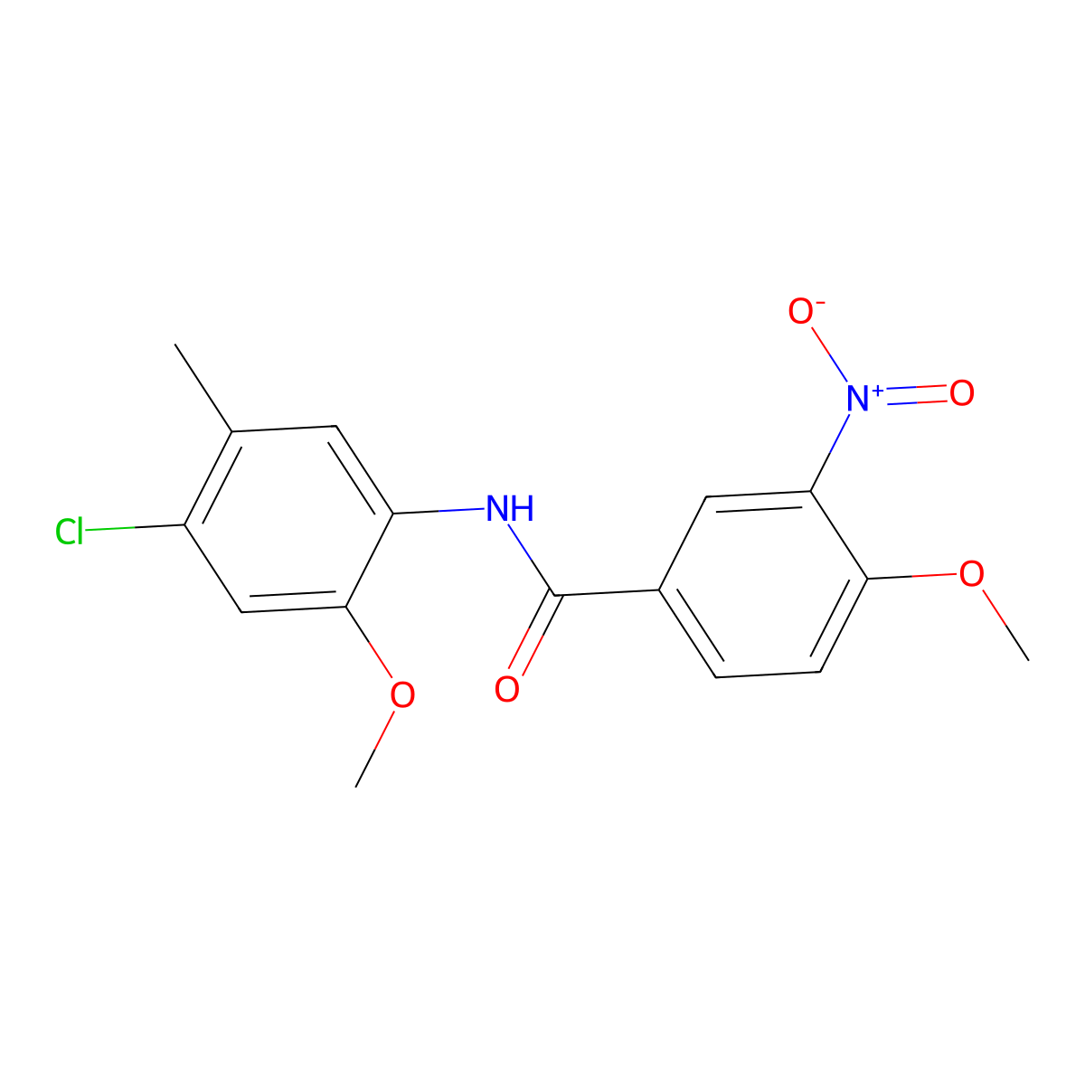N-(4-chloro-2-methoxy-5-methylphenyl)-4-methoxy-3-nitrobenzamide molecular structure, CAS 690989-24-3