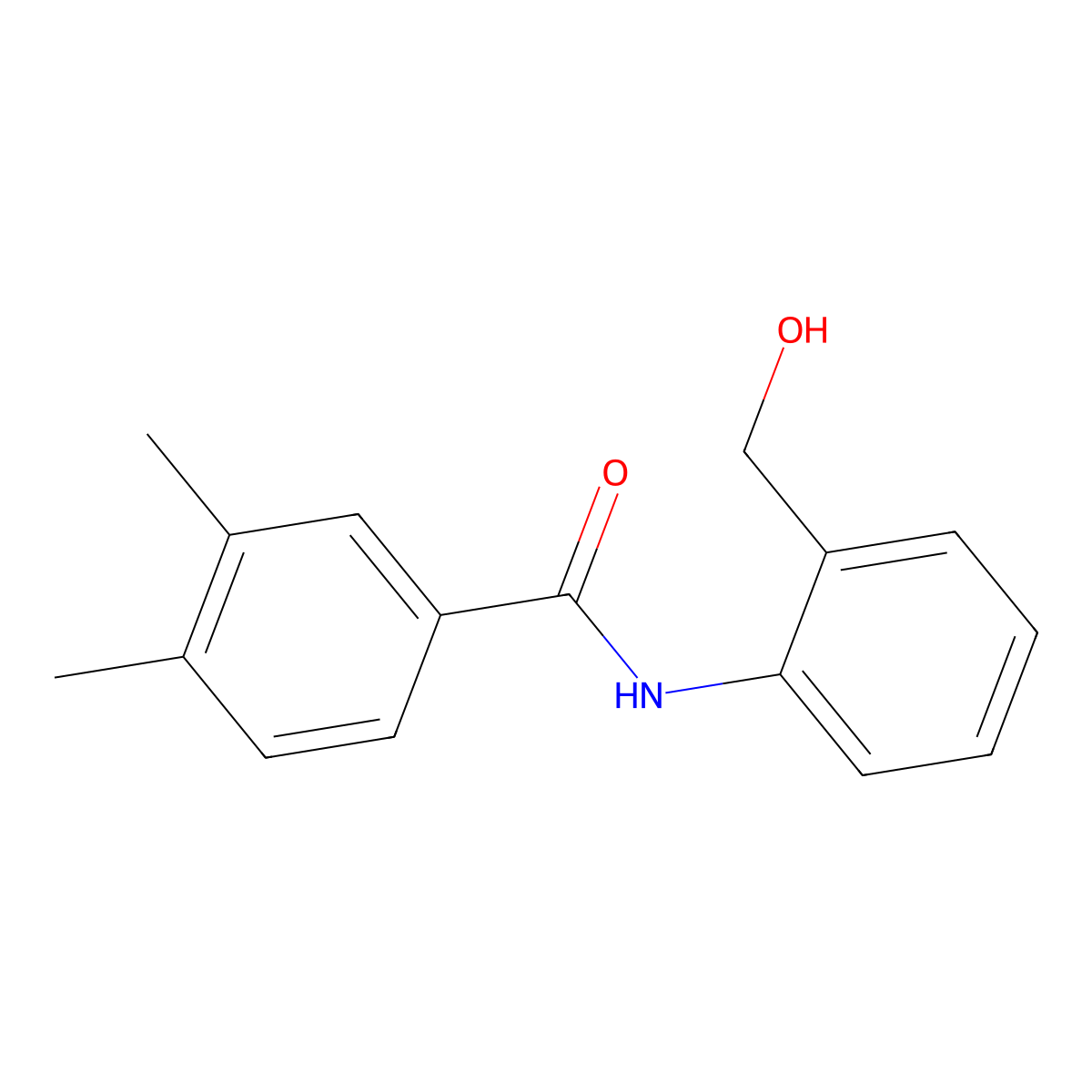 N-[2-(hydroxymethyl)phenyl]-3,4-dimethylbenzamide molecular structure, CAS 690989-96-9