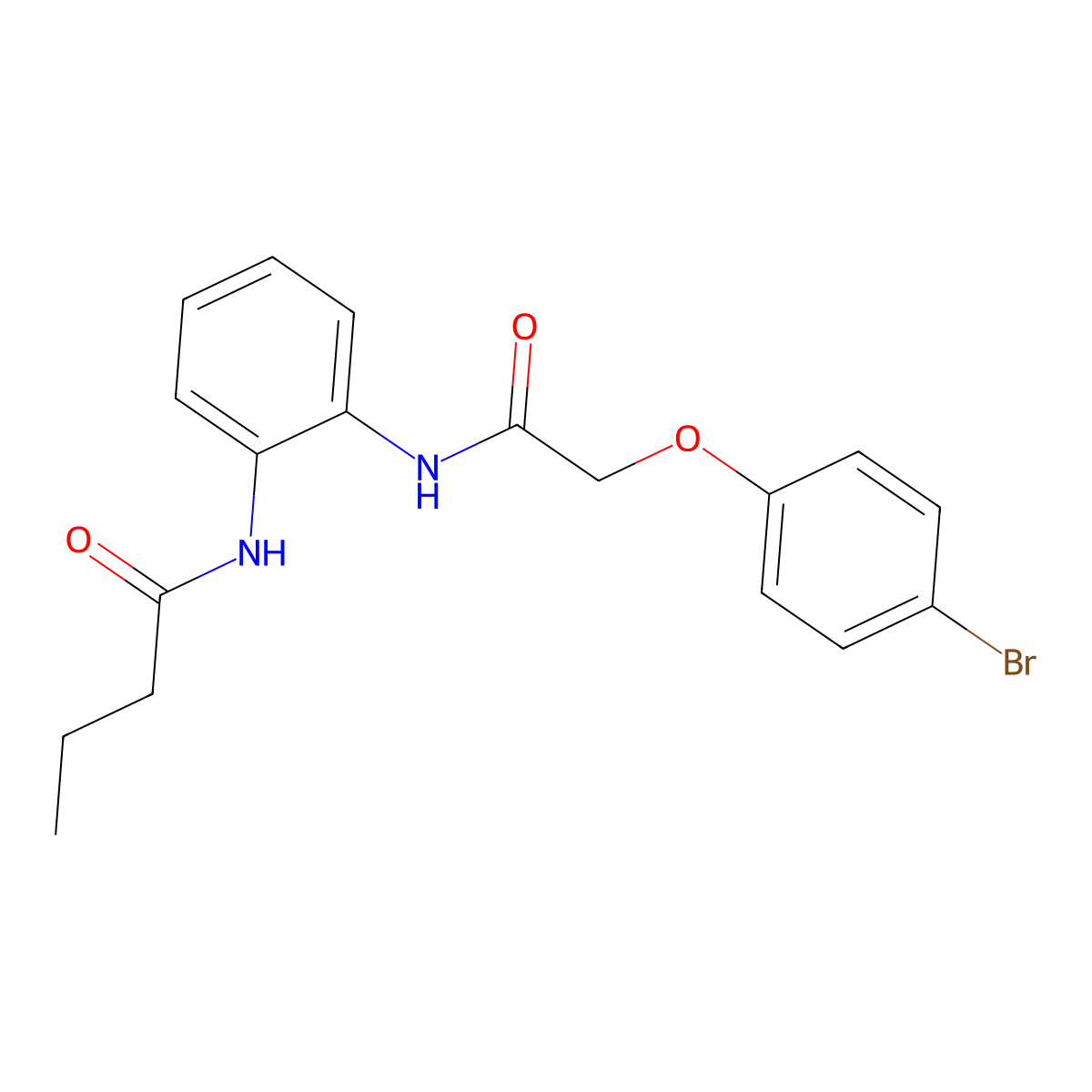 N-[2-[[2-(4-bromophenoxy)acetyl]amino]phenyl]butanamide molecular structure, CAS 690990-05-7