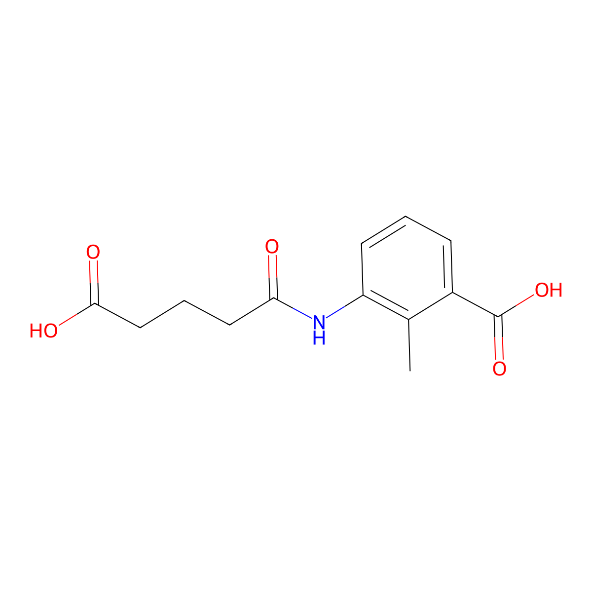3-[(4-Carboxybutanoyl)amino]-2-methylbenzoic acid molecular structure, CAS 690990-09-1