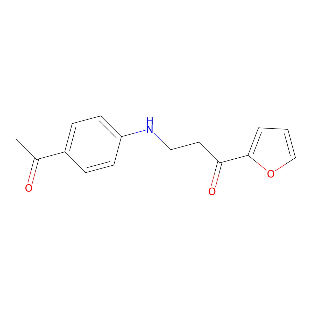 3-(4-Acetylanilino)-1-(furan-2-yl)propan-1-one molecular structure, CAS 690990-55-7