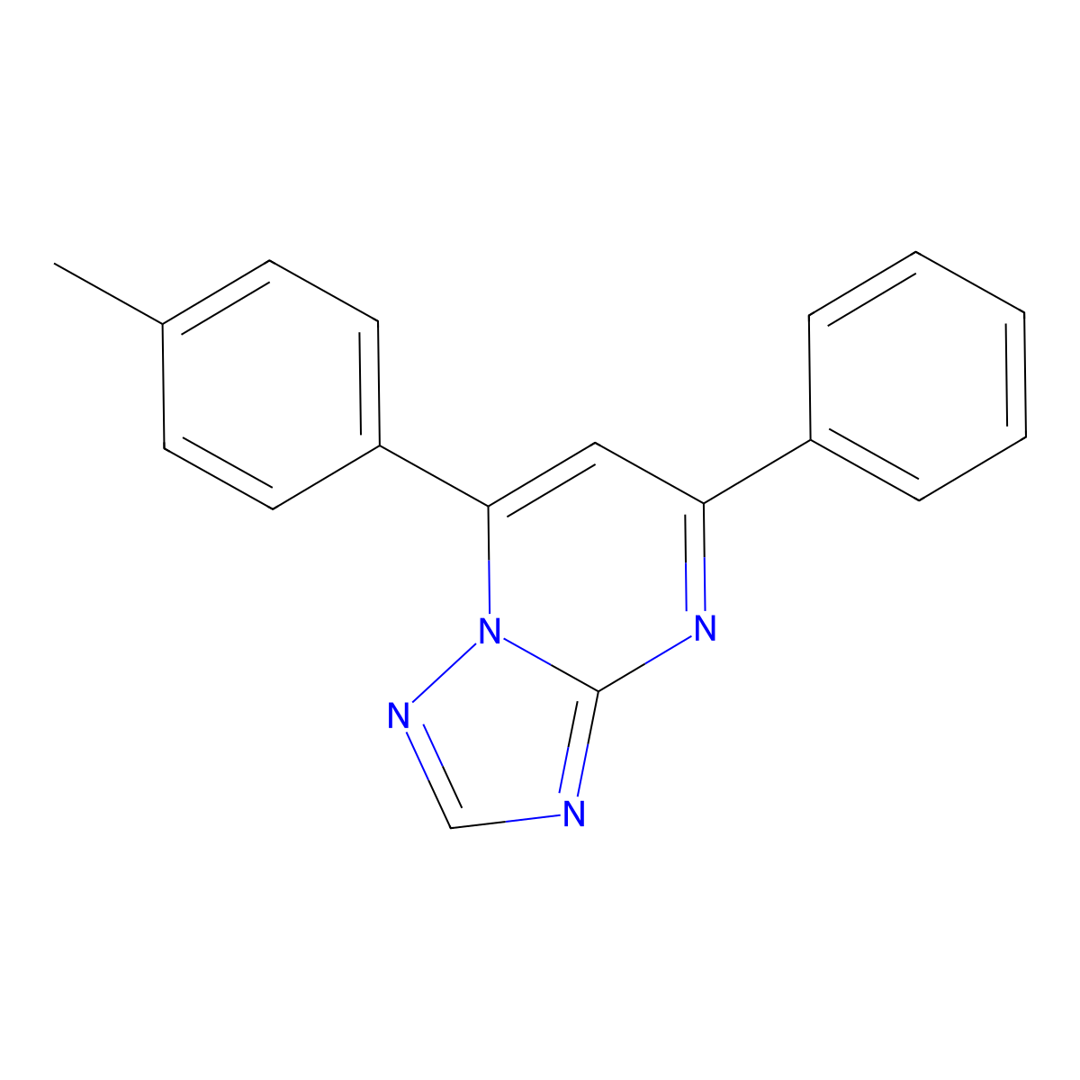 7-(4-Methylphenyl)-5-phenyl-[1,2,4]triazolo[1,5-a]pyrimidine molecular structure, CAS 690991-15-2